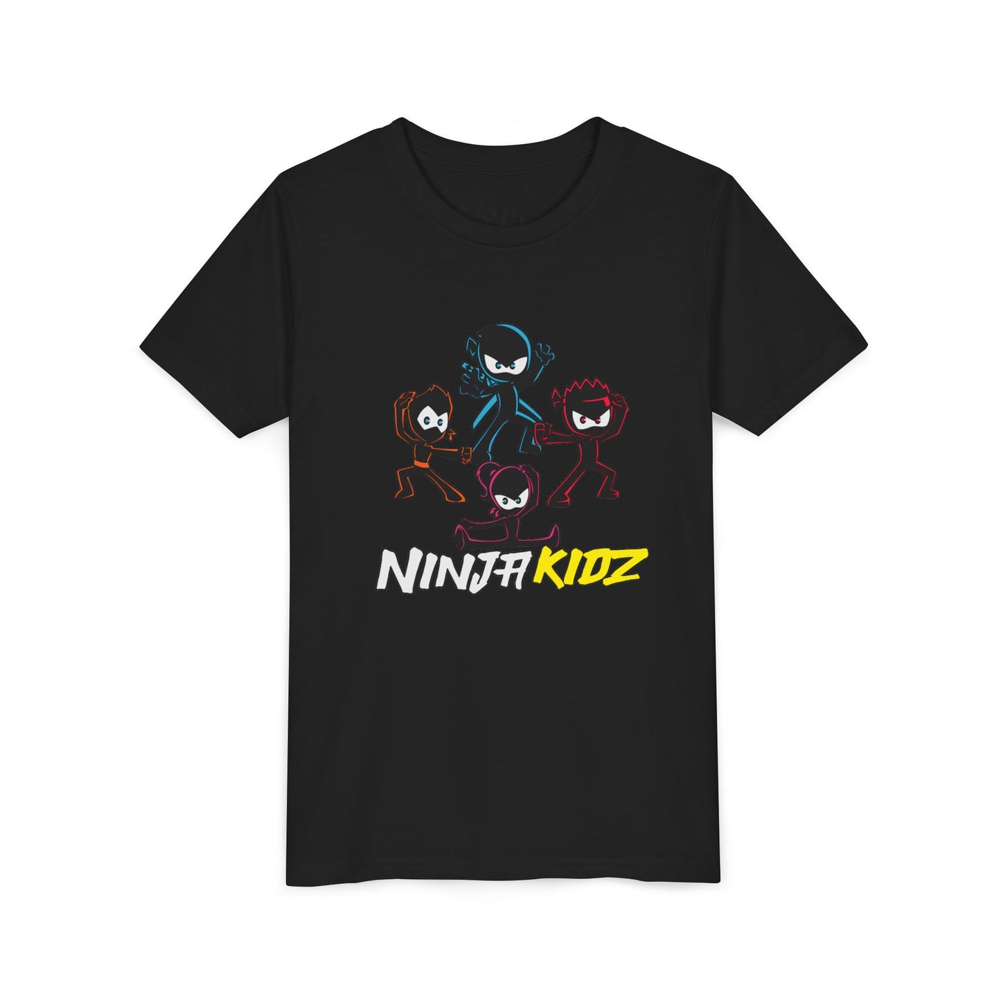Ninja Kidz Youth Short Sleeve Tee - Fun Cartoon Graphic T-Shirt for Boys and Girls
