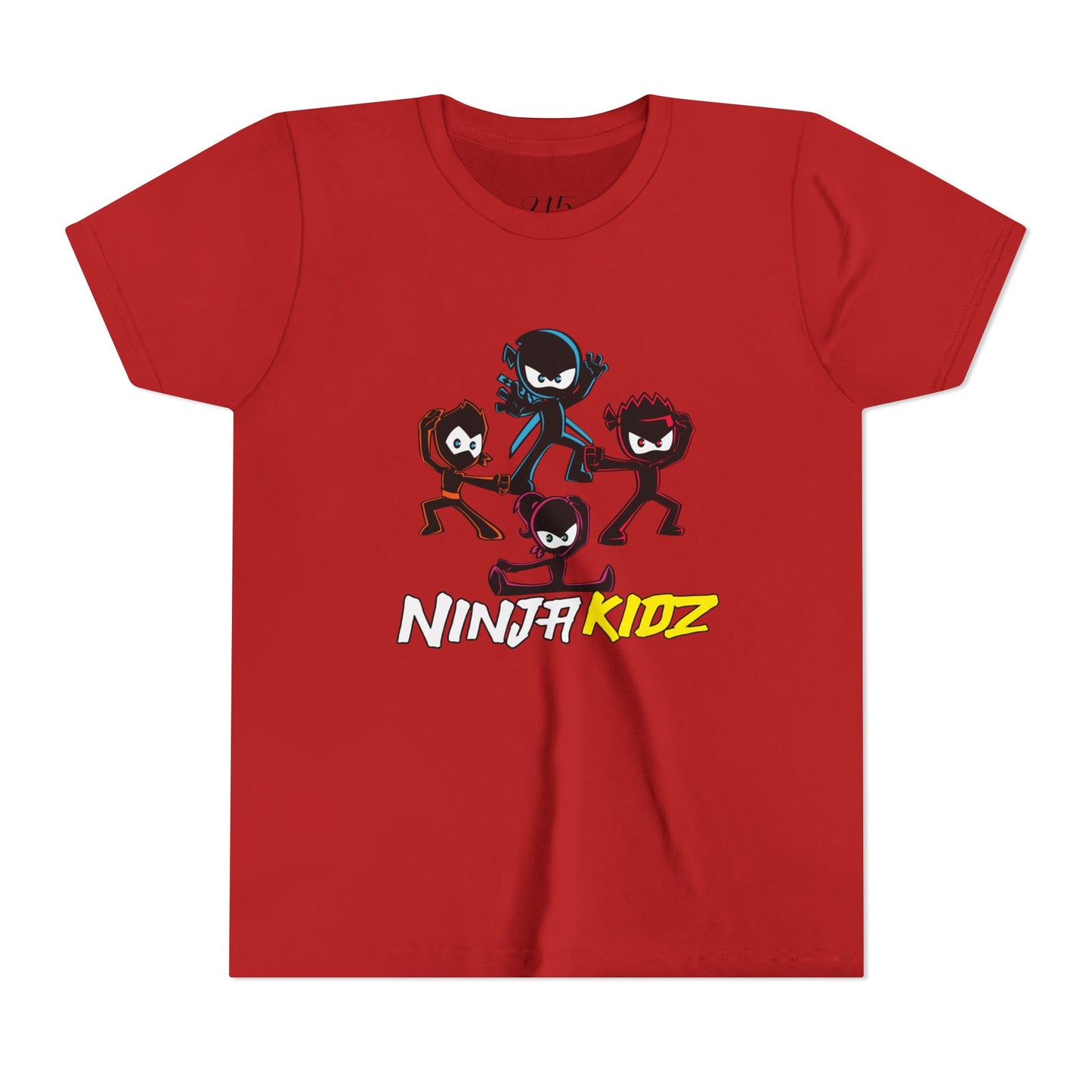 Ninja Kidz Youth Short Sleeve Tee - Fun Cartoon Graphic T-Shirt for Boys and Girls