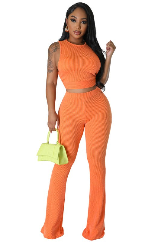 FASHION WOMEN TWO PIECE PANTS SET